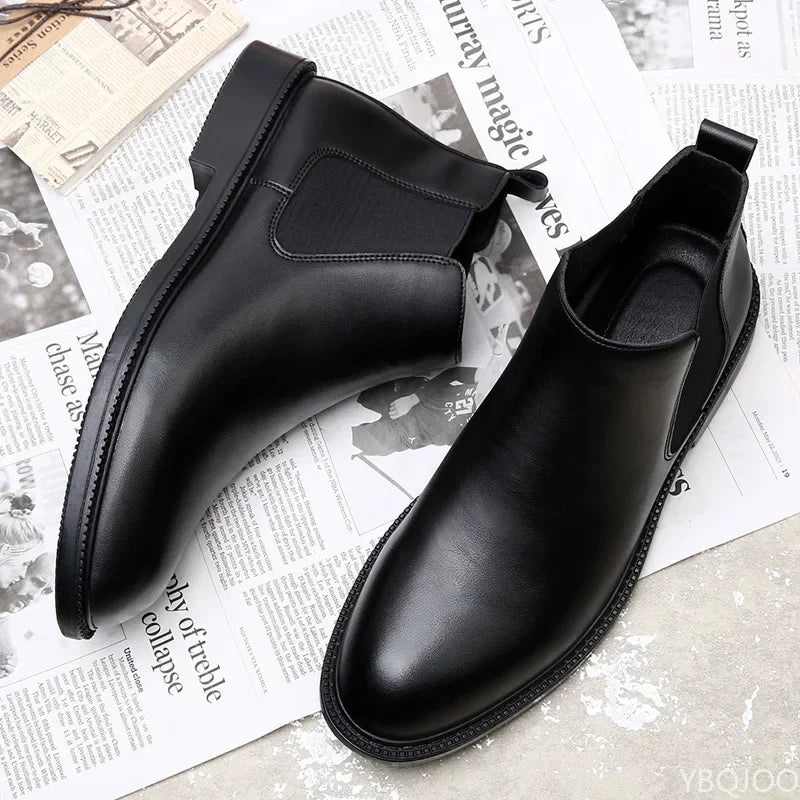 Stivaletti Chelsea In Pelle Da Uomo Di Lusso Fatti A Mano Slip On Per Abito Formale E Casual