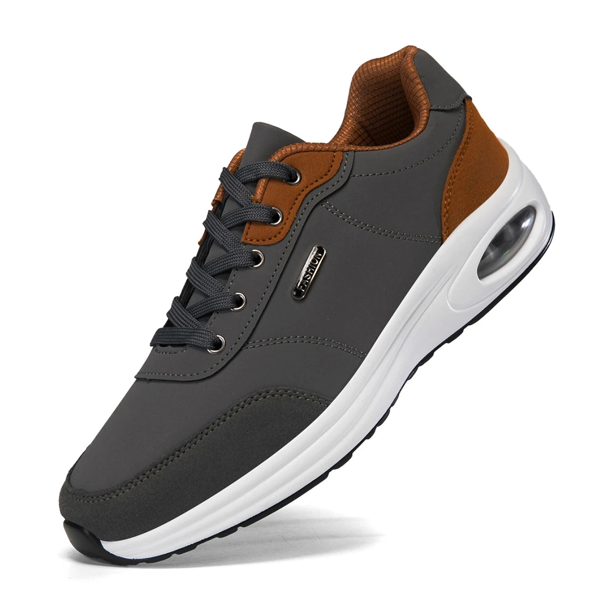 Scarpe Sportive Da Uomo Impermeabili In Pelle Casual Antiscivolo Da Passeggio E Tennis Con Aumento Di Altezza