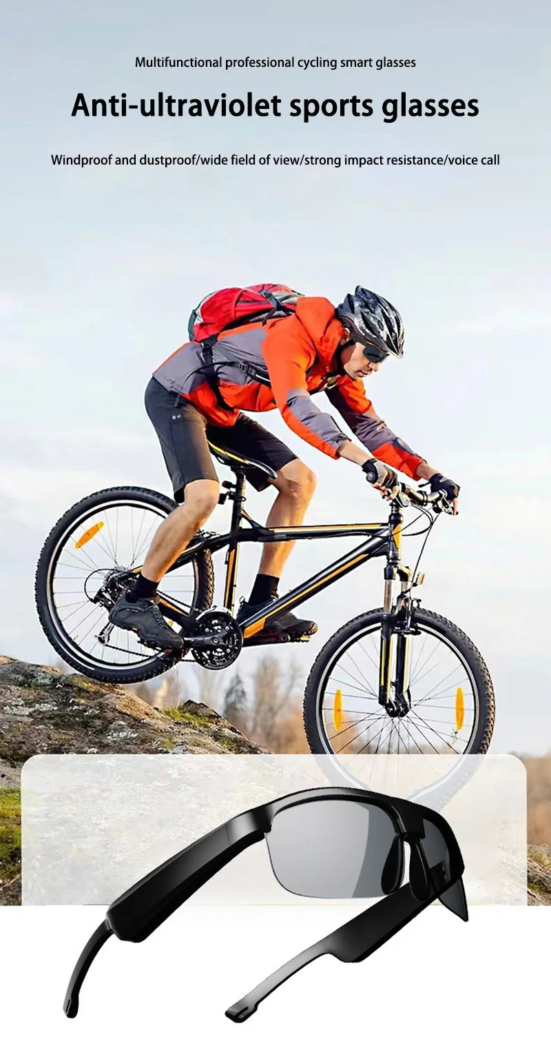Occhiali Da Sole Intelligenti Con Auricolari Bluetooth M6Pro Nero Conduzione Ossea Per Ciclismo Guida Lungo Raggio