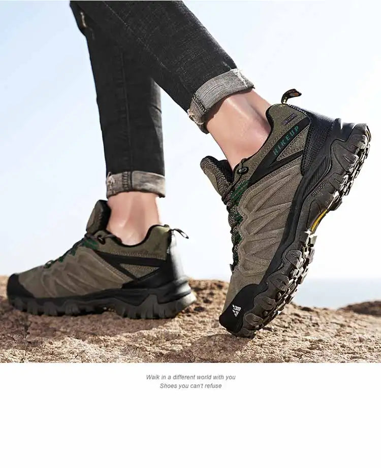 Scarpe Da Trekking In Pelle Di Alta Qualità Per Uomo Con Lacci Durevoli Per Attività All'Aperto