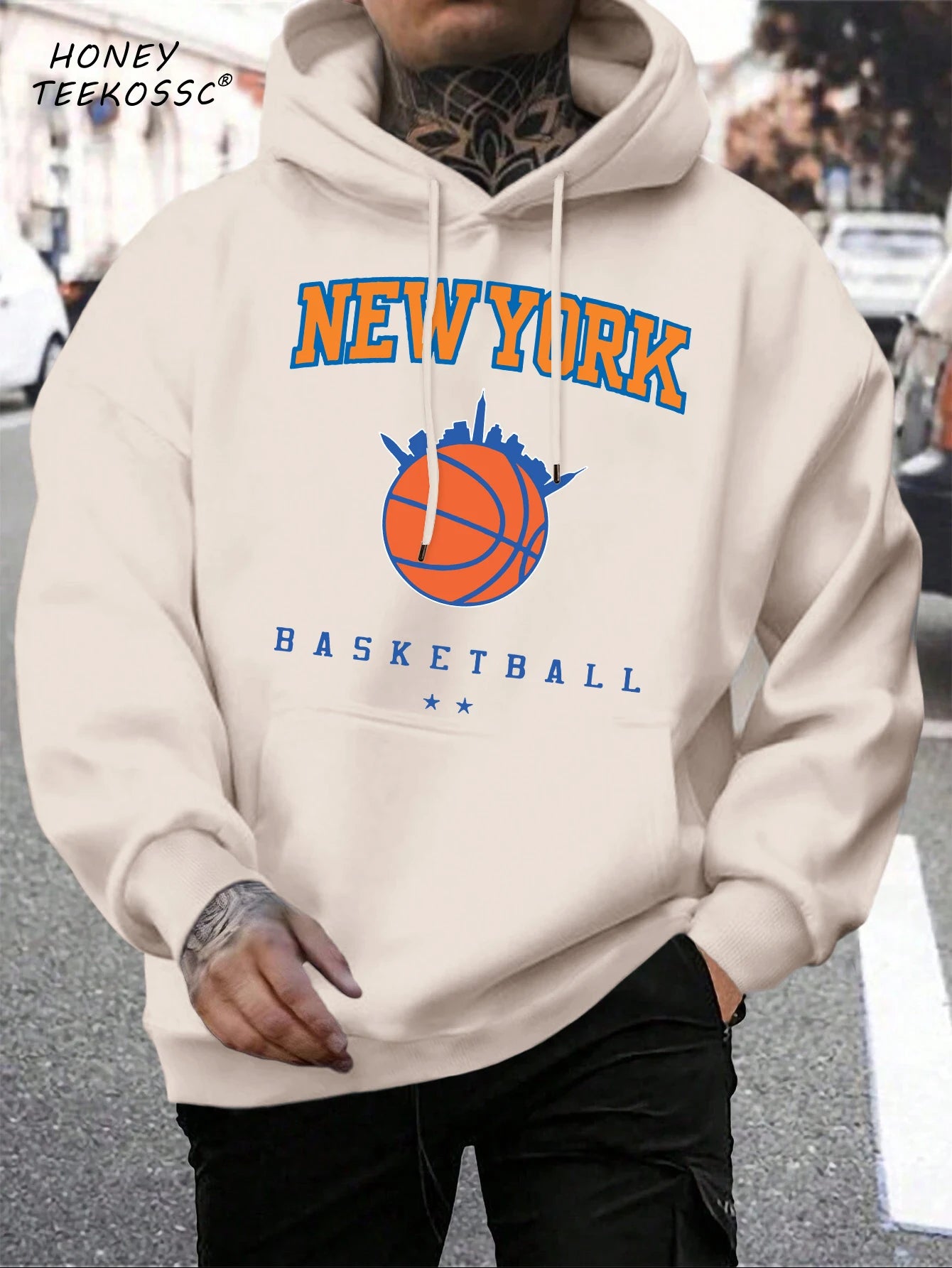 Brooklyn Est 1998 New York Stampa Felpe da uomo Harajuku Felpa con cappuccio girocollo Moda Felpa con cappuccio oversize Autunno Comodo tuta