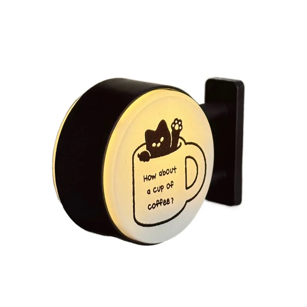 Insegna Luminosa Creativa Per Angolo Caffè Magnete Per Frigorifero Stile Retrò Con Luce Soffusa Decorativa