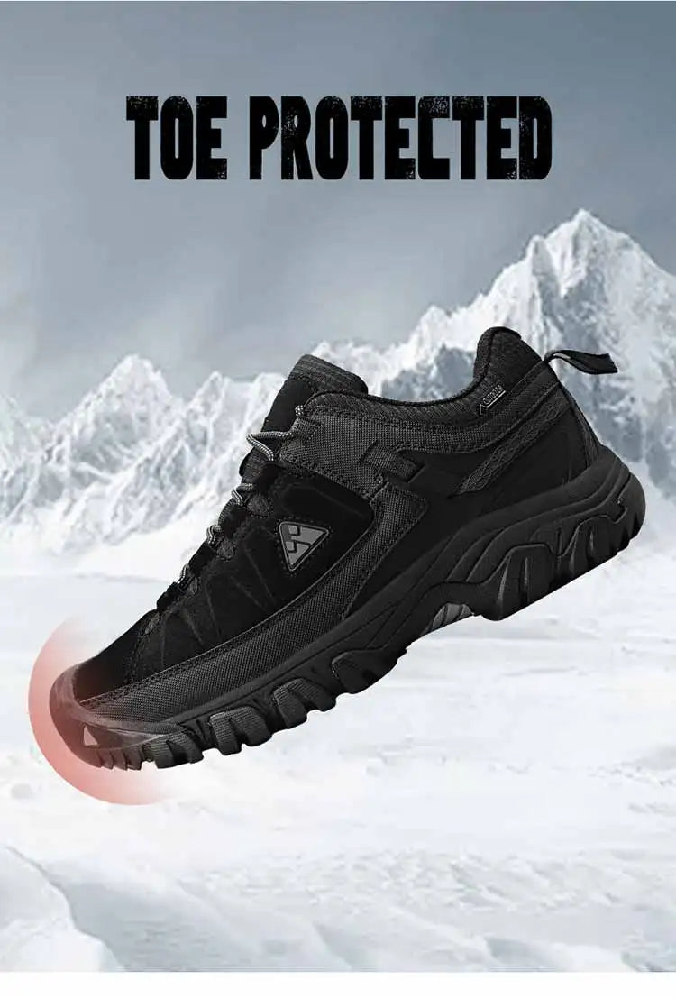 HikeUp Scarpe Da Trekking Uomo In Pelle Resistente Alta Qualità Con Suola In Gomma Per Esterni