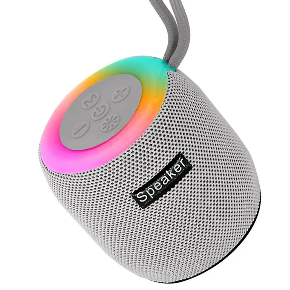 Altoparlante Bluetooth Portatile Con Luce RGB Mini Subwoofer Suono Stereo Senza Fili Per Campeggio Auto Casa