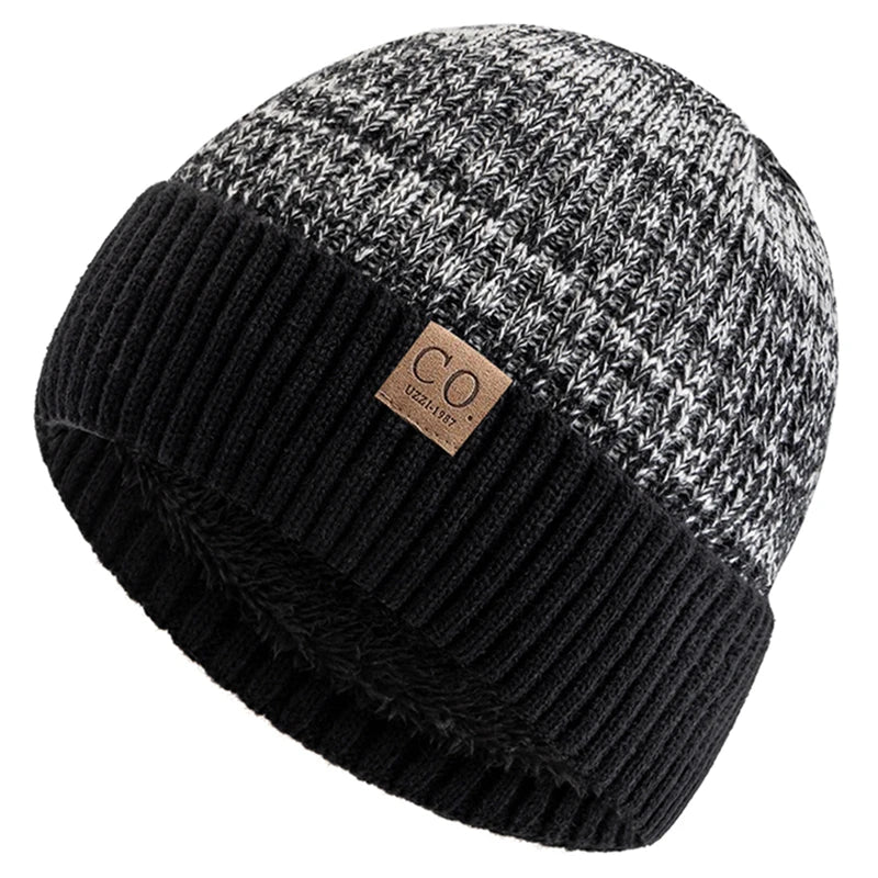 Nuovi Cappelli Invernali Unisex Bicolore Con Fodera In Pelliccia Berretto Caldo Lavorato A Maglia Per Uomo E Donna