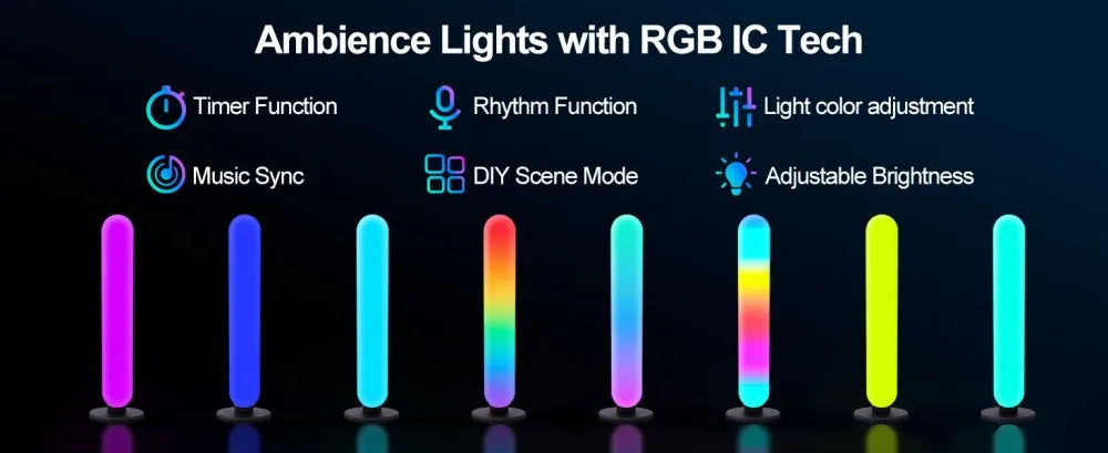 Barra Luminosa LED OpenRGB Per TV Con 16 Milioni Di Colori Controllo Remoto App Timer Modulare Da 1 A 3 Barre
