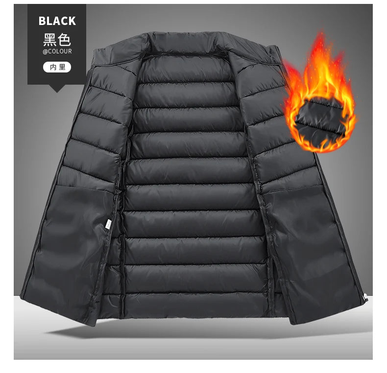 Gilet Invernale Da Uomo Antivento Senza Maniche Con Cerniera Colletto Mandarino Abbigliamento Outdoor Casual