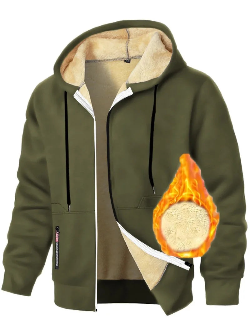 Felpa con Cappuccio per Animali in Pile Foderata Sherpa Spessa Giacca con Cerniera Pesante