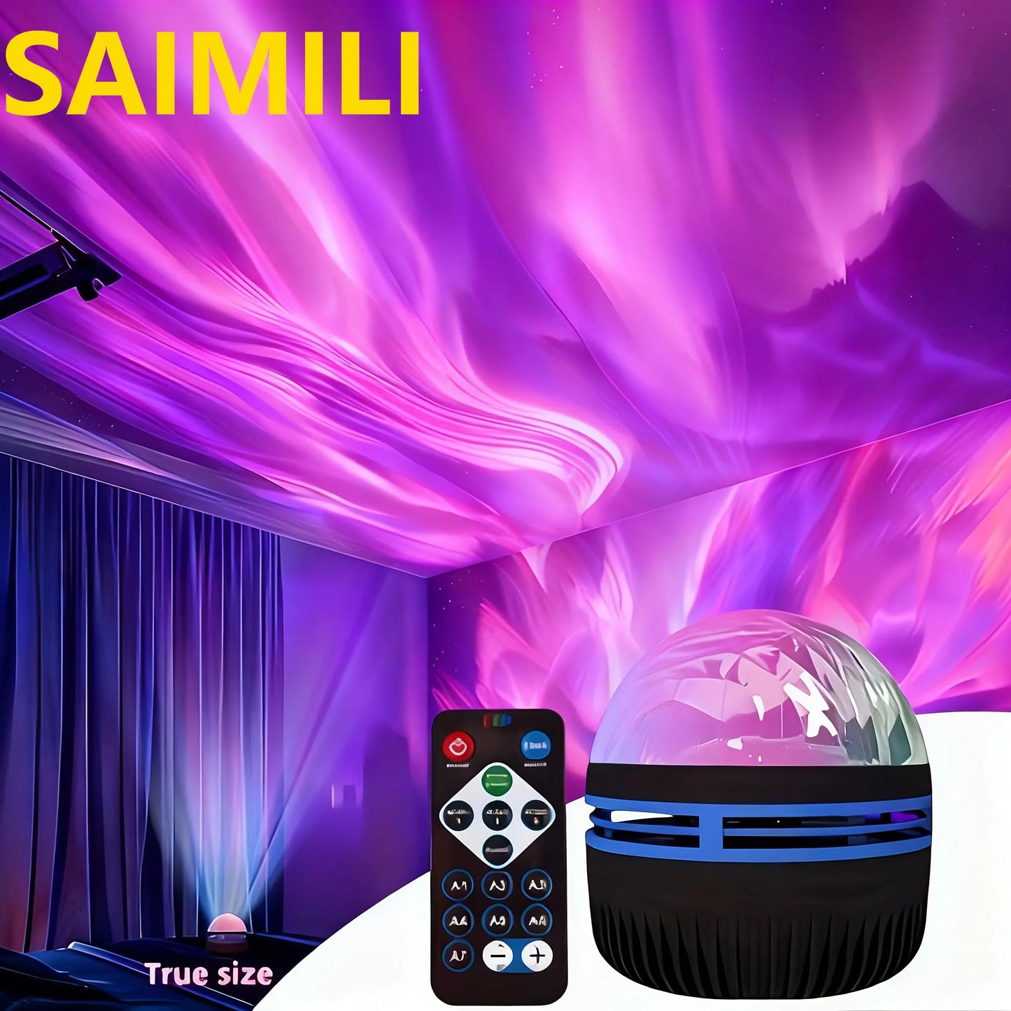Proiettore USB Aurora Galassia Luce Notturna Telecomando Rotante per Compleanni Matrimonio Natale Decorazioni Feste