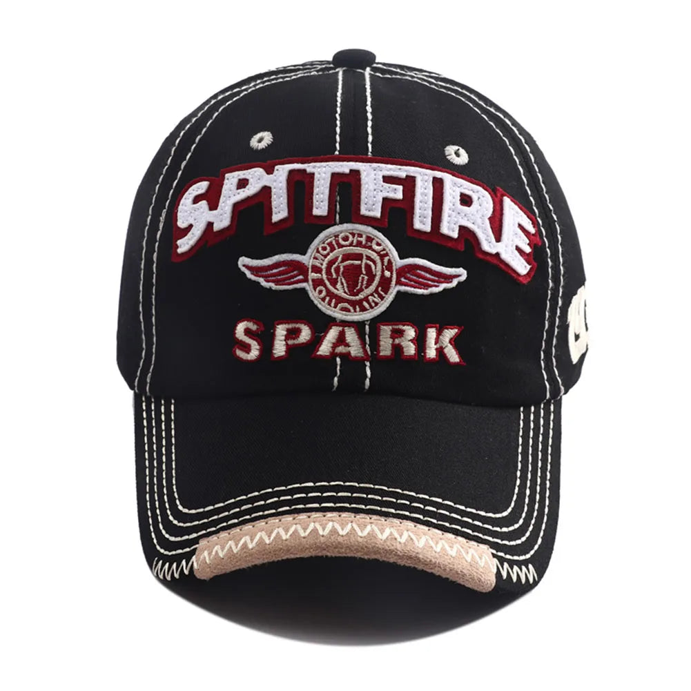 Berretto Da Baseball In Cotone Lavato Con Lettera Ricamata Spark 1932 Snapback Unisex Moda Casual Con Visiera Retro