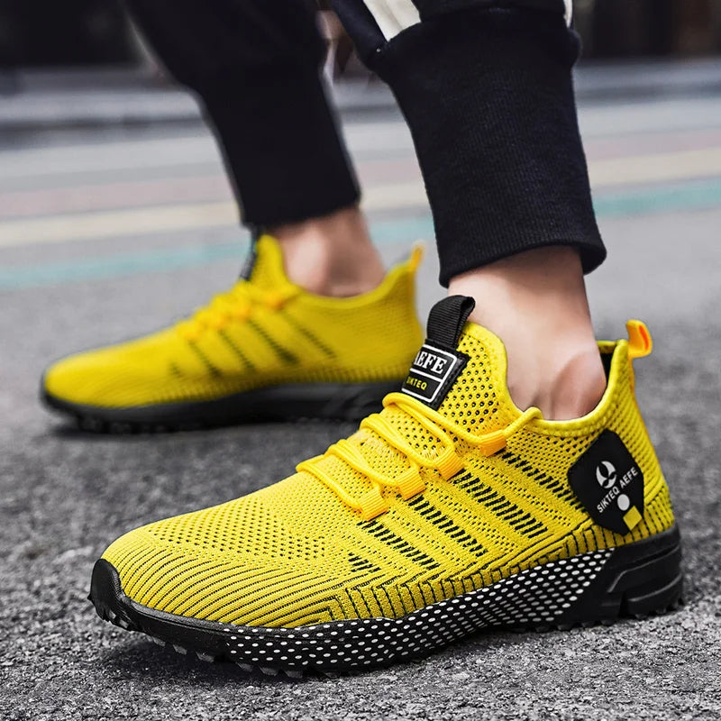 Sneakers Da Uomo Alla Moda In Mesh Traspirante Scarpe Casual Da Corsa Antiscivolo Per Esterno Di Alta Qualità