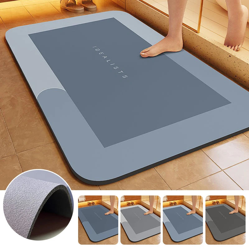 Tappetino Diatomite Super Assorbente Per Bagno Antiscivolo Asciugatura Rapida Lavabile 1Pezzo Zerbino Decorazione Casa
