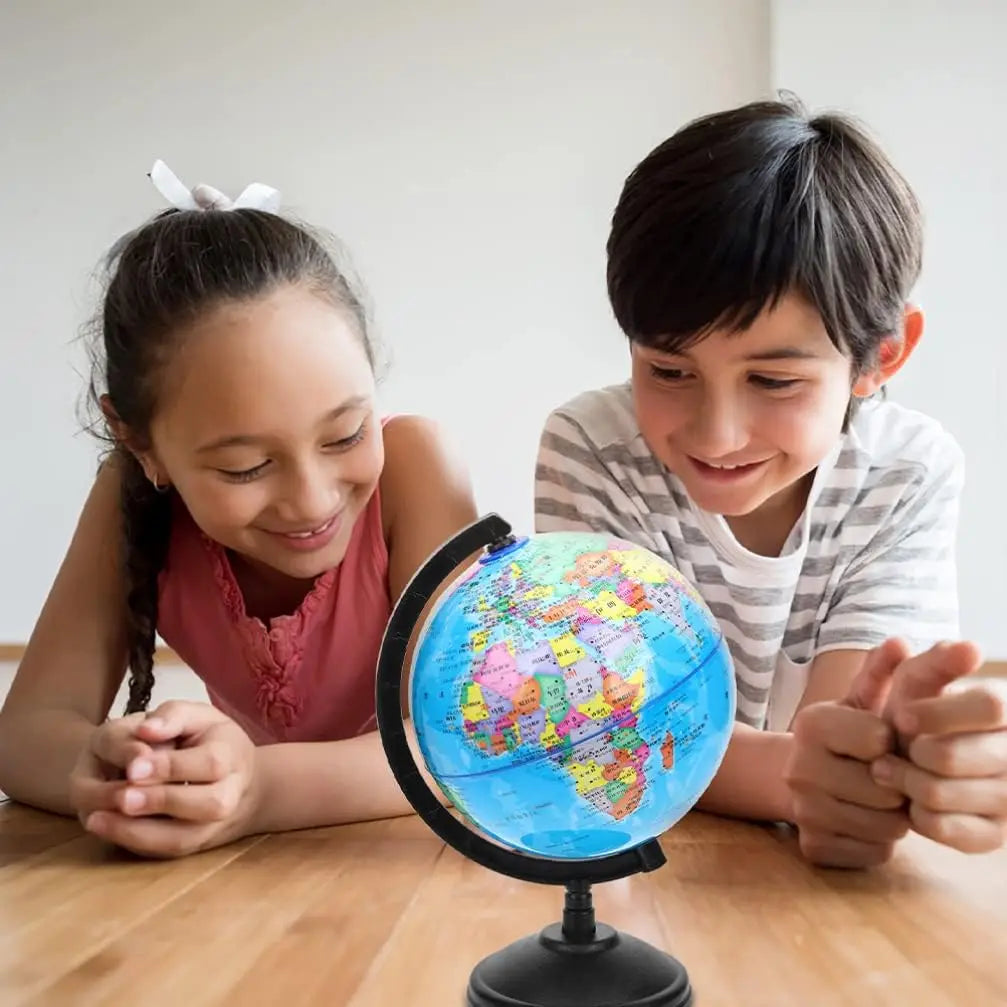 Globo educativo per l'insegnamento, mappa del mondo in inglese HD con rotazione a 360° °   Rotazione, Strumento Didattico Standard per la Geografia da Scrivania