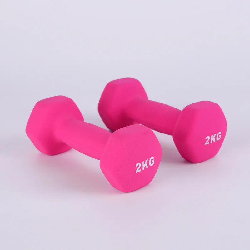 Manubrio Esagonale Da 2Kg In Ferro Massiccio Opaco Per Casa Fitness Delle Donne Ideale