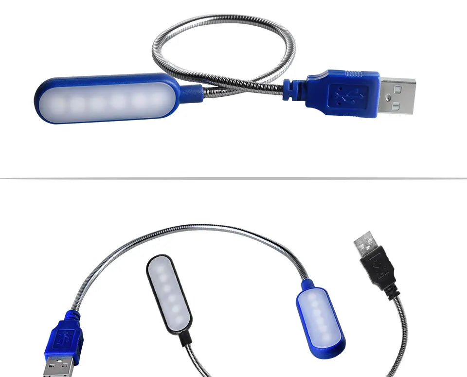Homefish Lampada LED USB Mini Flessibile Lettura Notturna Portatile per Power Bank Laptop Notebook PC
