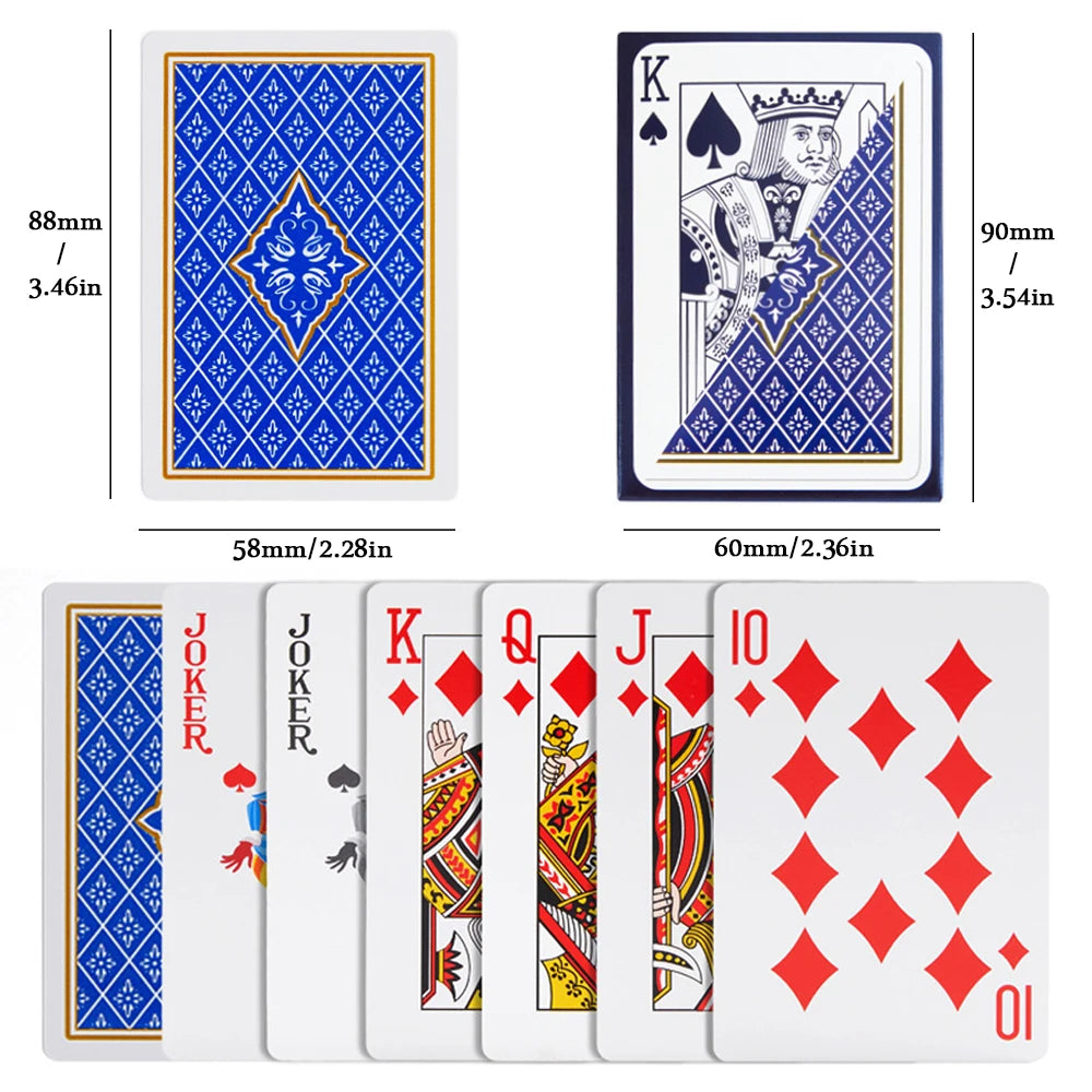 Nuove Carte Da Gioco In Plastica Stretta Impermeabili Da Tavolo Con Caratteri Grandi PVC Satinato Spessore Alto