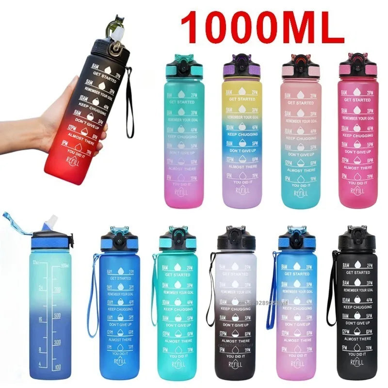 Borraccia In Plastica Da 900 A 1000 Ml Con Cannuccia Antiperdite Per Viaggi E Ciclismo SIMBUID