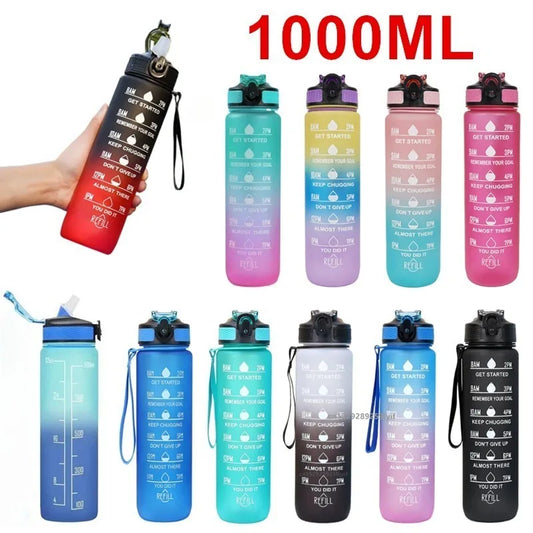 Borraccia In Plastica Da 900 A 1000 Ml Con Cannuccia Antiperdite Per Viaggi E Ciclismo SIMBUID