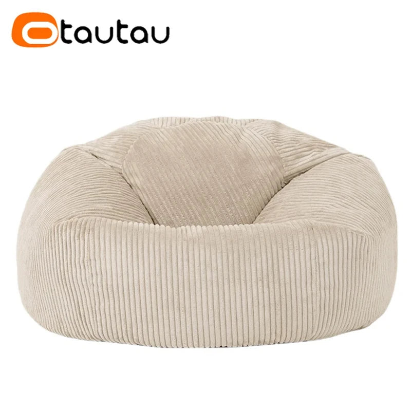 Otautau Pouf In Velluto A Coste Senza Riempitivo Pavimento Beanbag Sedia Lettino Ottomano Mobili Senza Telaio DD025