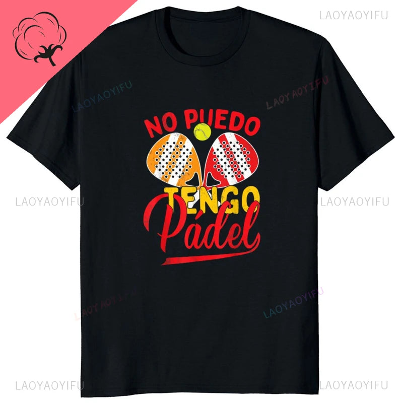 Maglietta Uomo Divertente Perdere A Padel Con Grafica Skull Anime In Cotone Traspirante Premium Estate