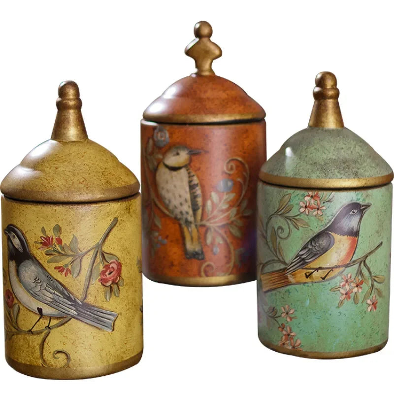 Barattoli Da Cucina In Ceramica Vintage Impermeabili Contenitori Per Tè Zucchero Dolci Multiuso Retro