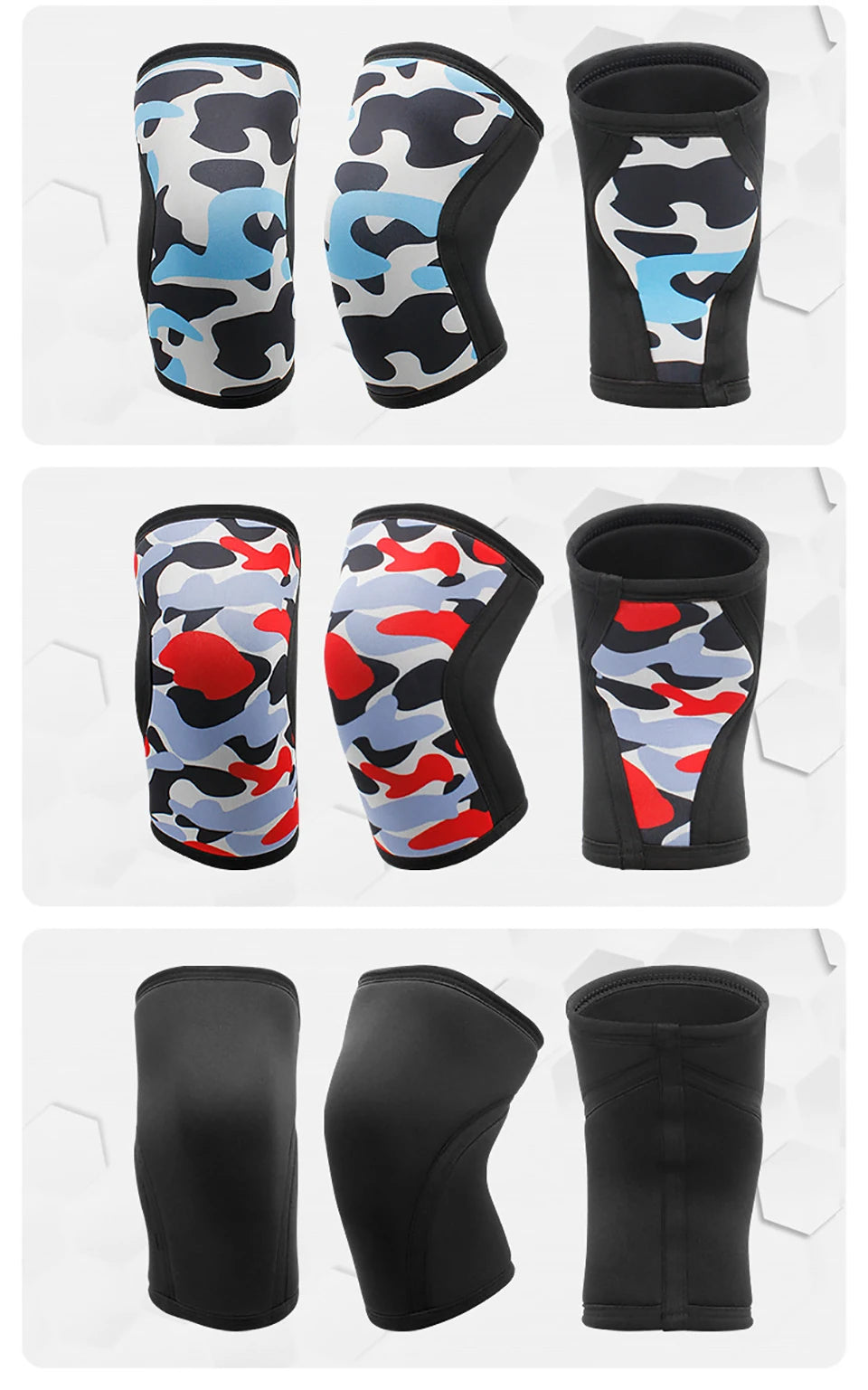 Ginocchiere Neoprene 7 Mm Aolikes Stabilità Protezione Comfort Sollevamento Pesi CrossFit Per Atleti