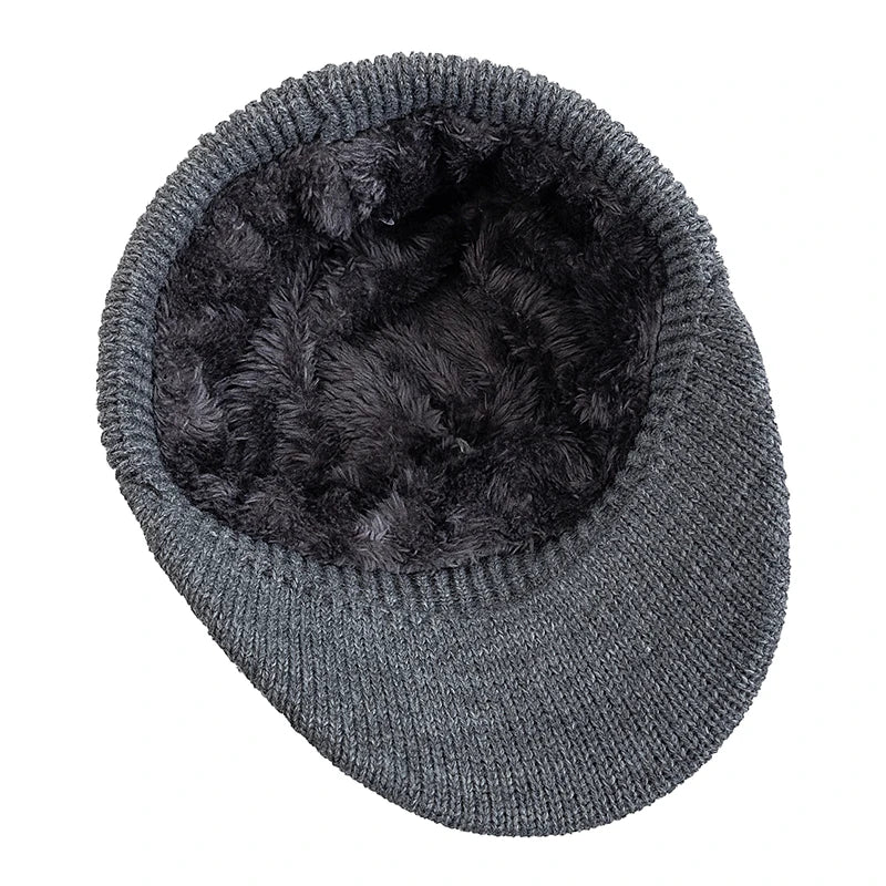 Cappello Invernale Unisex Caldo Con Bordo Foderato In Pelliccia Sportivo Per Uomo Donna Lavorato A Maglia All Aperto