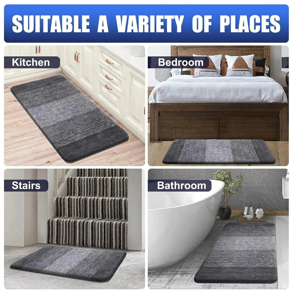 Kitinjoy Tappeto Da Bagno Di Lusso In Microfibra Assorbente Antiscivolo Peluche Morbido Per Doccia E Pavimento