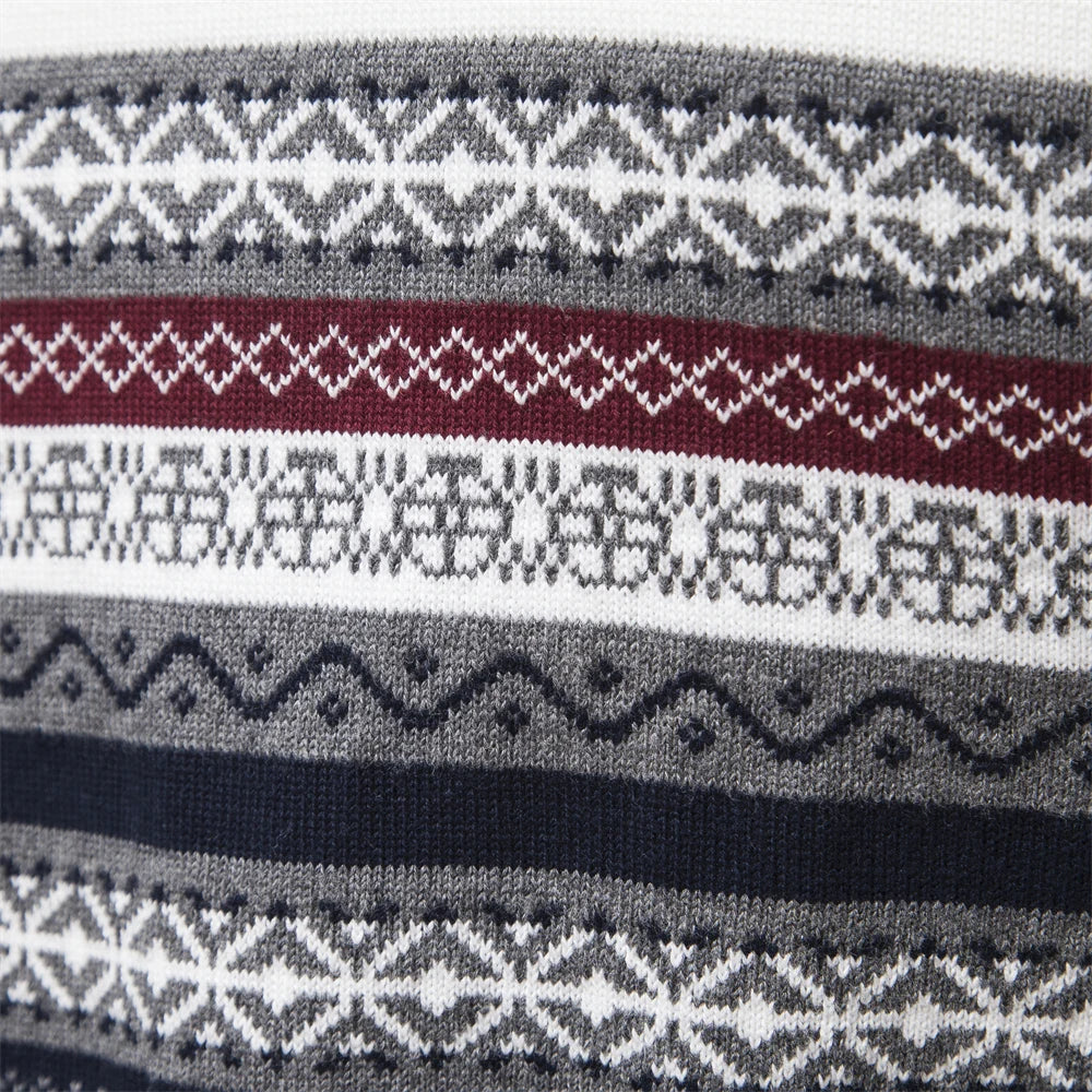 Maglione Con Cerniera Da Uomo In Cotone Alta Qualità Per Autunno Inverno Caldo Con Motivi Etnici