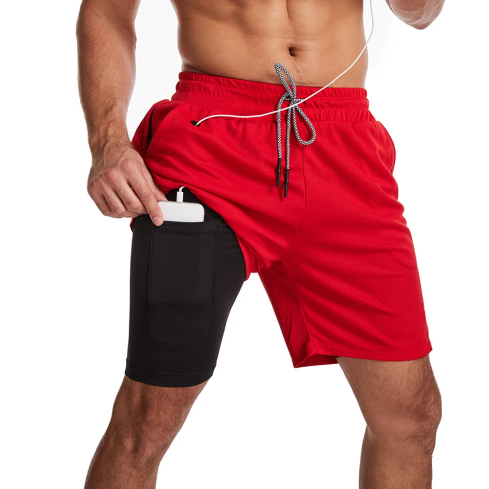 Pantaloncini Da Corsa Da Uomo 2 In 1 Palestra Allenamento Fitness Estivi 2025 Nuovi
