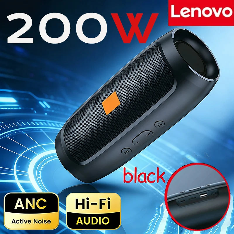 Lenovo Altoparlante Bluetooth Portatile Con USB TF Doppio Subwoofer Per Esterni Stereo Wireless FM