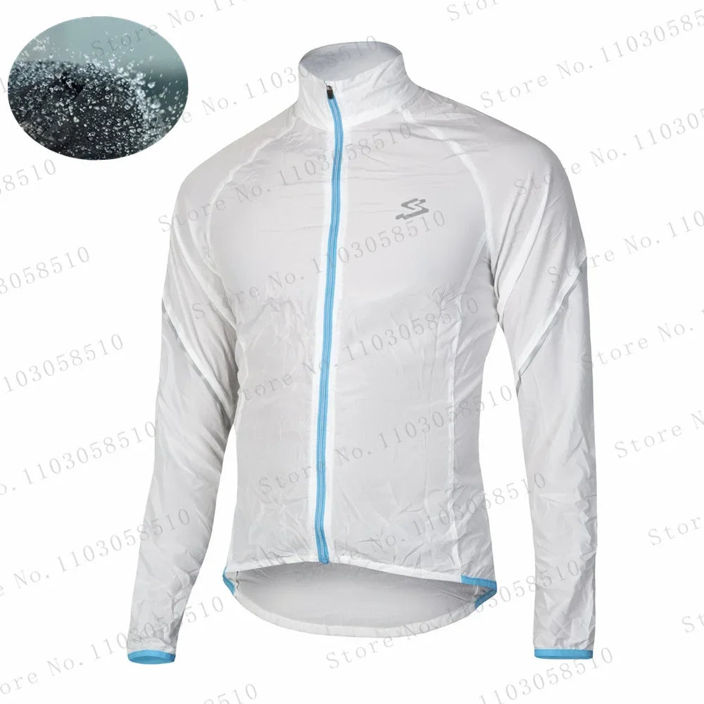 Spiukful Giacca a Vento Impermeabile da Ciclismo Ultraleggera Uomo Antivento Traspirante Asciugatura Rapida per MTB