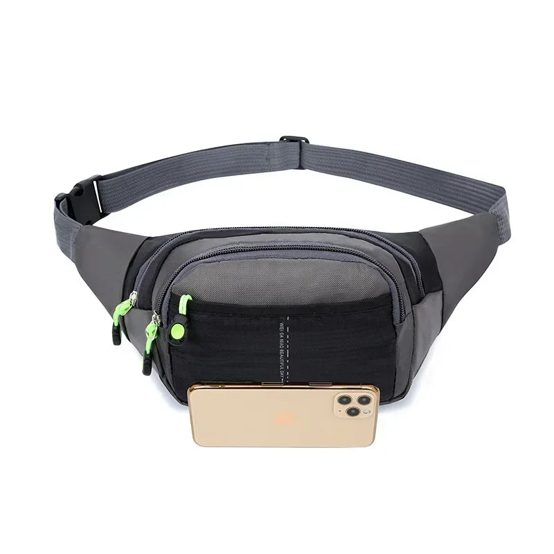 Marsupio da Viaggio Impermeabile con Cerniera Borsa a Tracolla per Sport all aperto Unisex Grande Capacità Regolabile