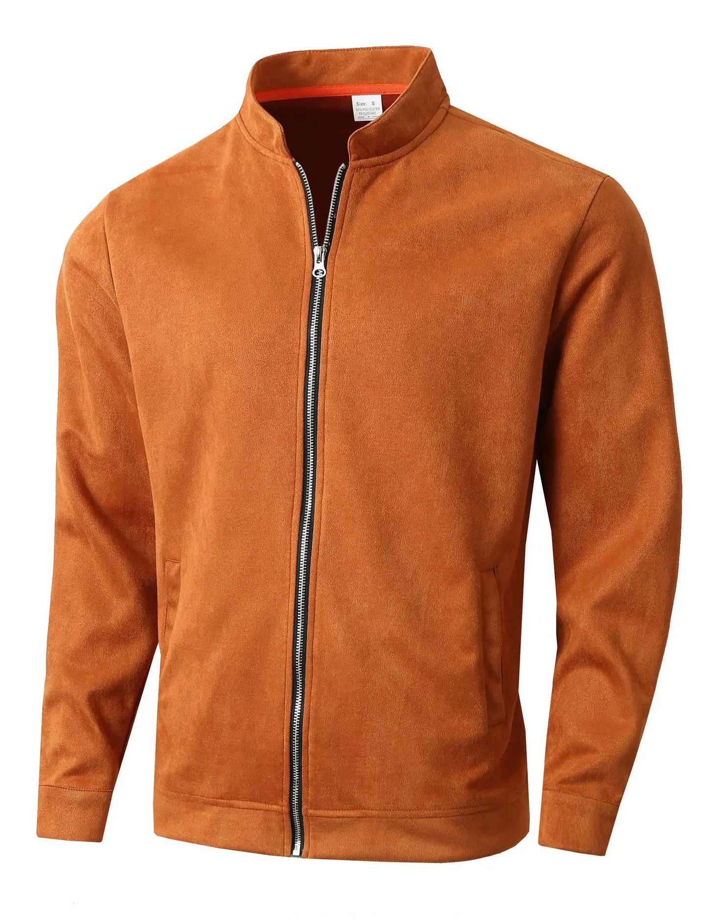 Giacca Uomo Slim Fit Colletto Coreano Autunno Inverno Casual Business Con Cerniera