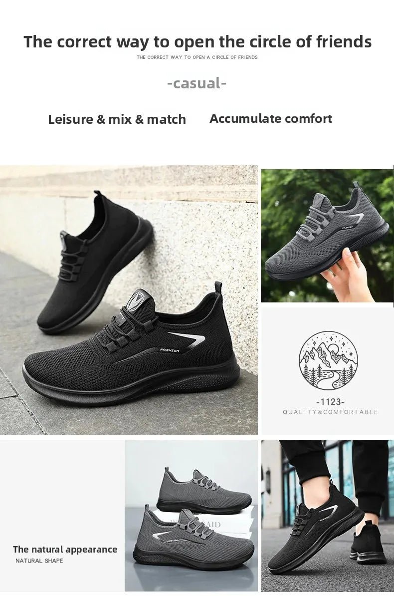 Scarpe Da Corsa Da Uomo Traspiranti Estate Nuovo Stile Casual Antiodore Suola Morbida In EVA Mesh Scarpe Da Ginnastica