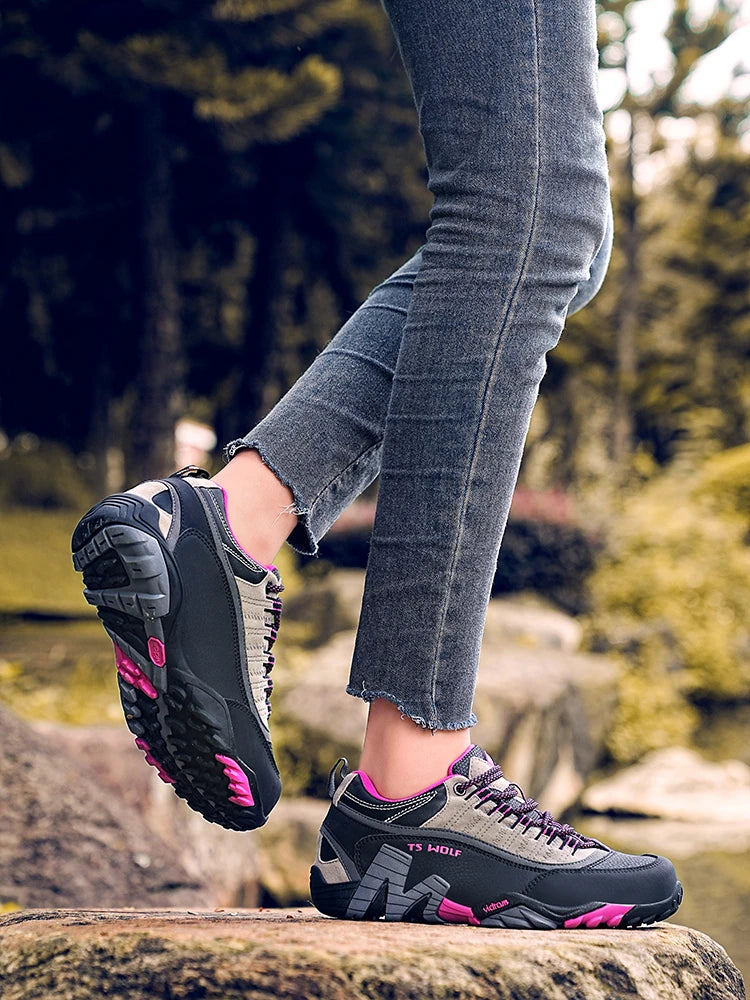 Scarpe Da Trekking Impermeabili Per Uomo In Vera Pelle Stivali Da Montagna Tattici Da Caccia Nei Boschi