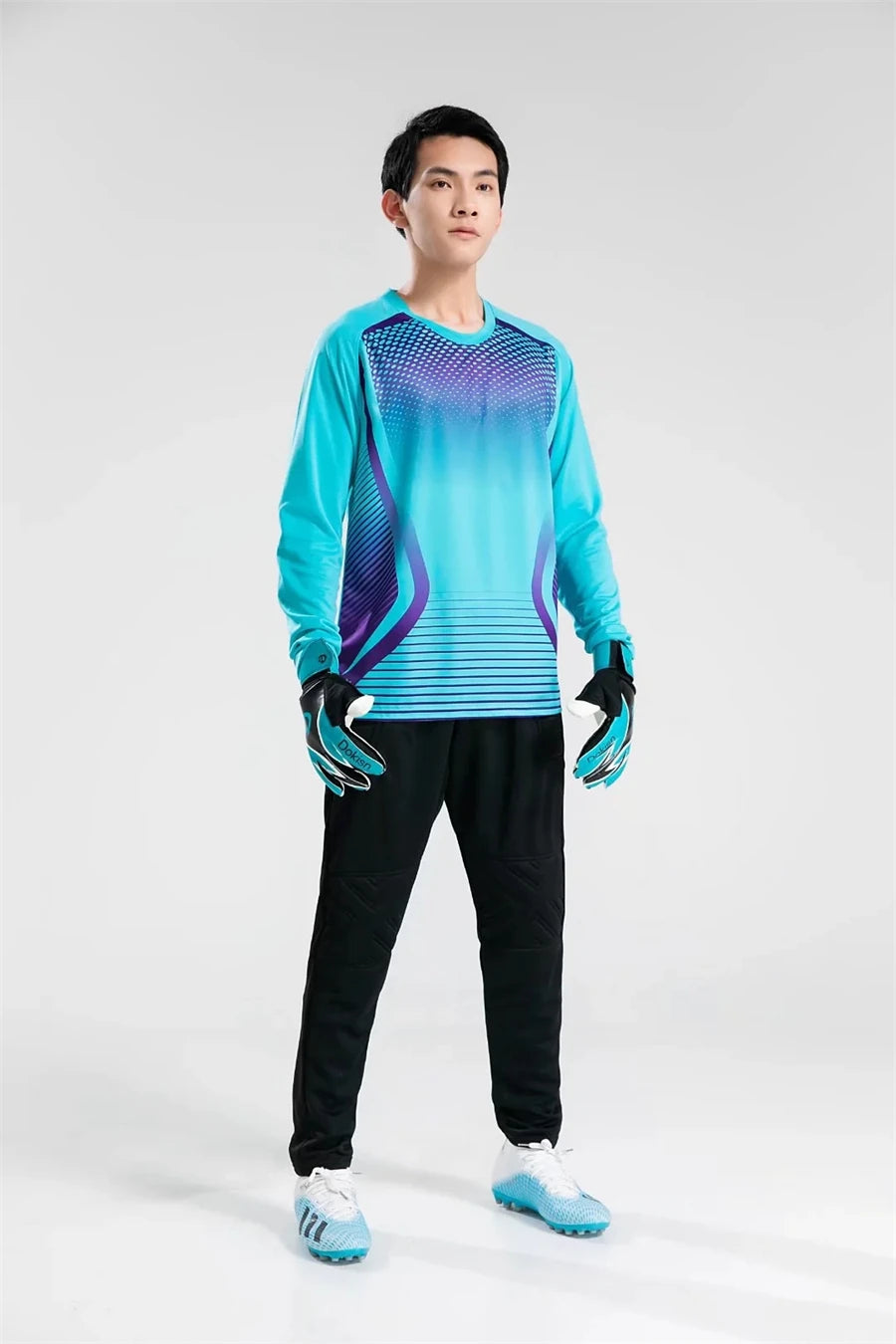 Maglie Da Portiere Da Calcio Uomo Traspirante Con Protezione Del Gomito Stampa Personalizzata Kit Sportivo