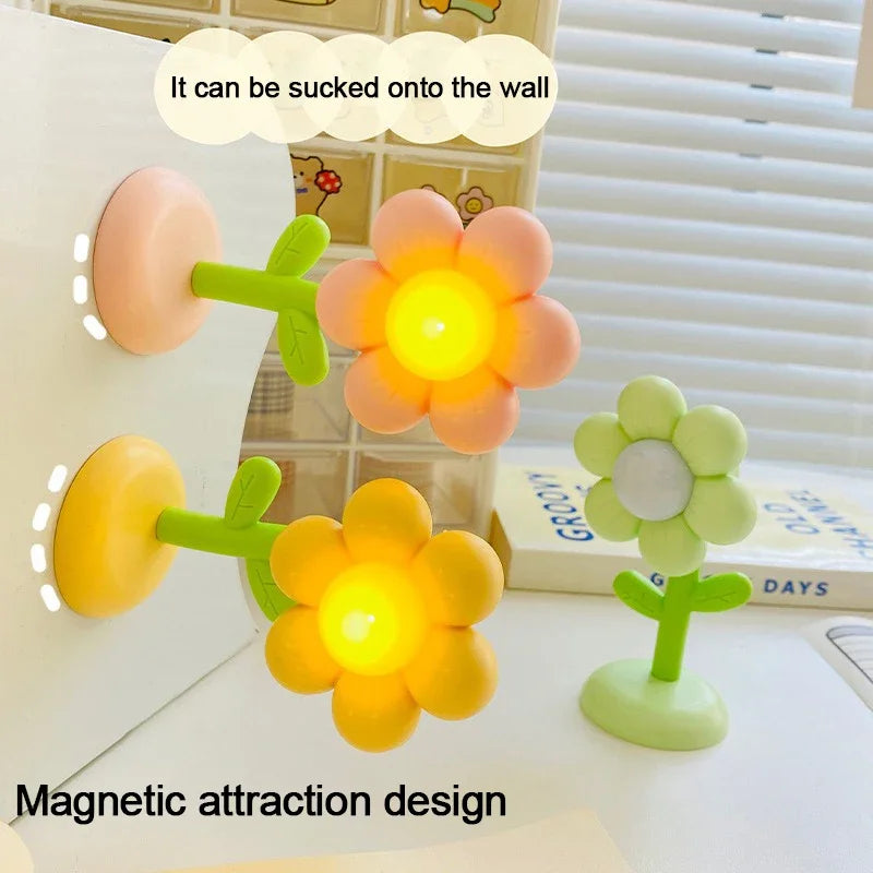 Lampada LED Fiore Notturna Mini Luce Da Tavolo Per Comodino Camera Da Letto Luce Ambientale Giocattolo Per Bambini Regalo