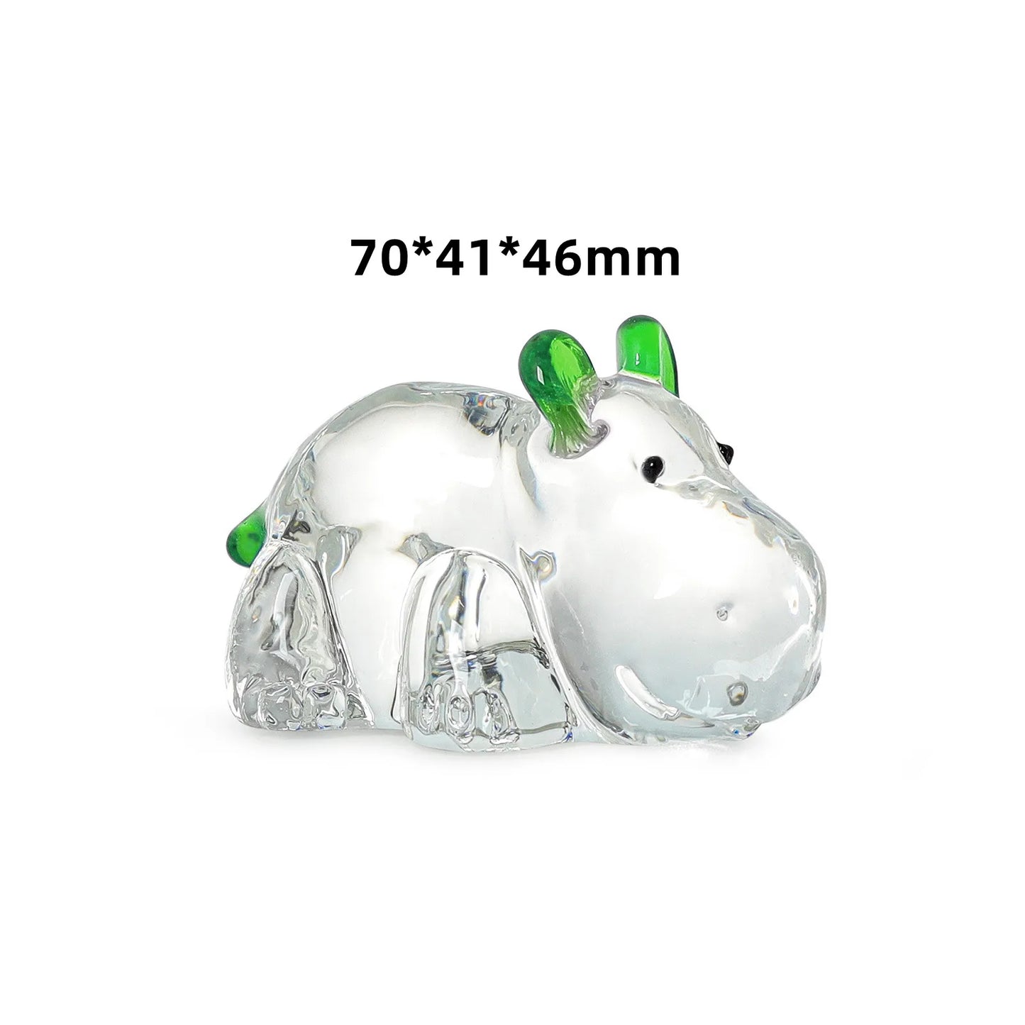 Fermacarte Di Cristallo Ippopotamo Feng Shui Decorazione In Vetro Mini Ornamento Animale Da Scrivania Regalo Souvenir