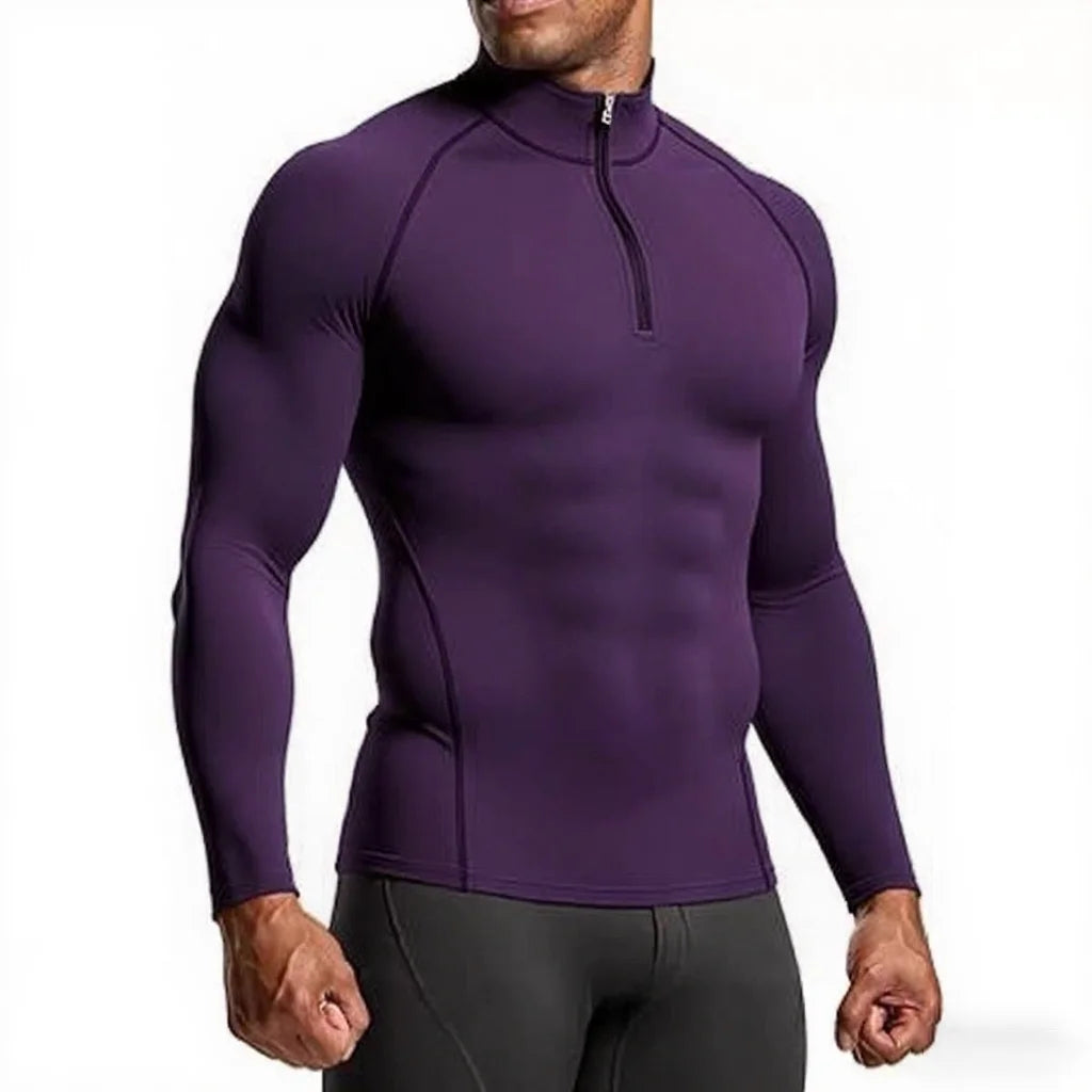 Maglietta Da Uomo A Maniche Lunghe In Compressione Per Palestra Allenamento Corsa Fitness Abbigliamento Sportivo