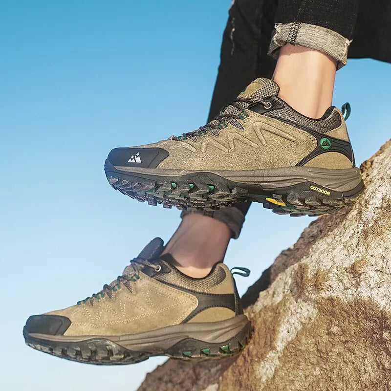 Scarpe Da Trekking Da Uomo In Pelle Hikeup Traspiranti Scarpe Da Ginnastica Da Trekking Turistiche Per Trail E Montagna