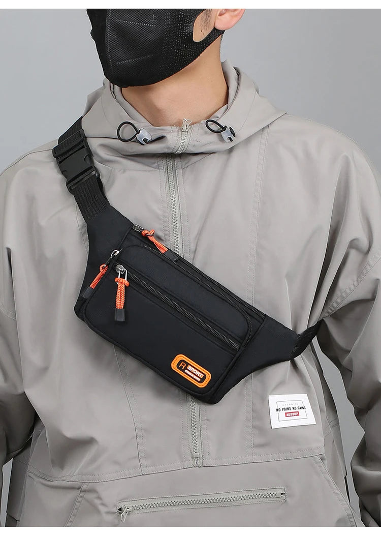 Marsupio da Uomo Impermeabile Unisex Borsa a Tracolla per Corsa e Attività Leggero e Resistente