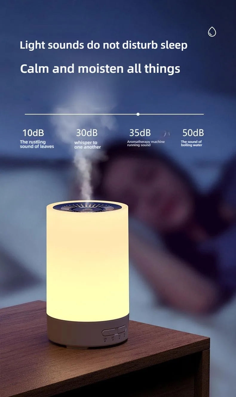 Umidificatore Diffusore Di Oli Essenziali Con Venature Del Legno Spruzzatore Automatico LED Per Profumo Camera Da Letto