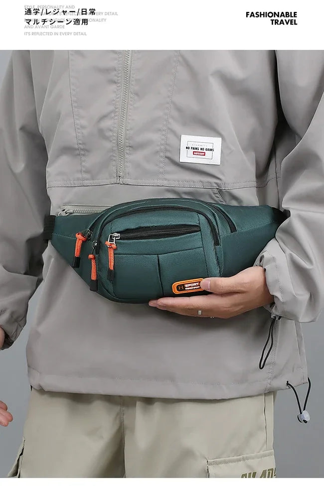 Marsupio Impermeabile Oxford Unisex Grande Capacità Cintura Porta Oggetti Multifunzionale Resistente All Usura
