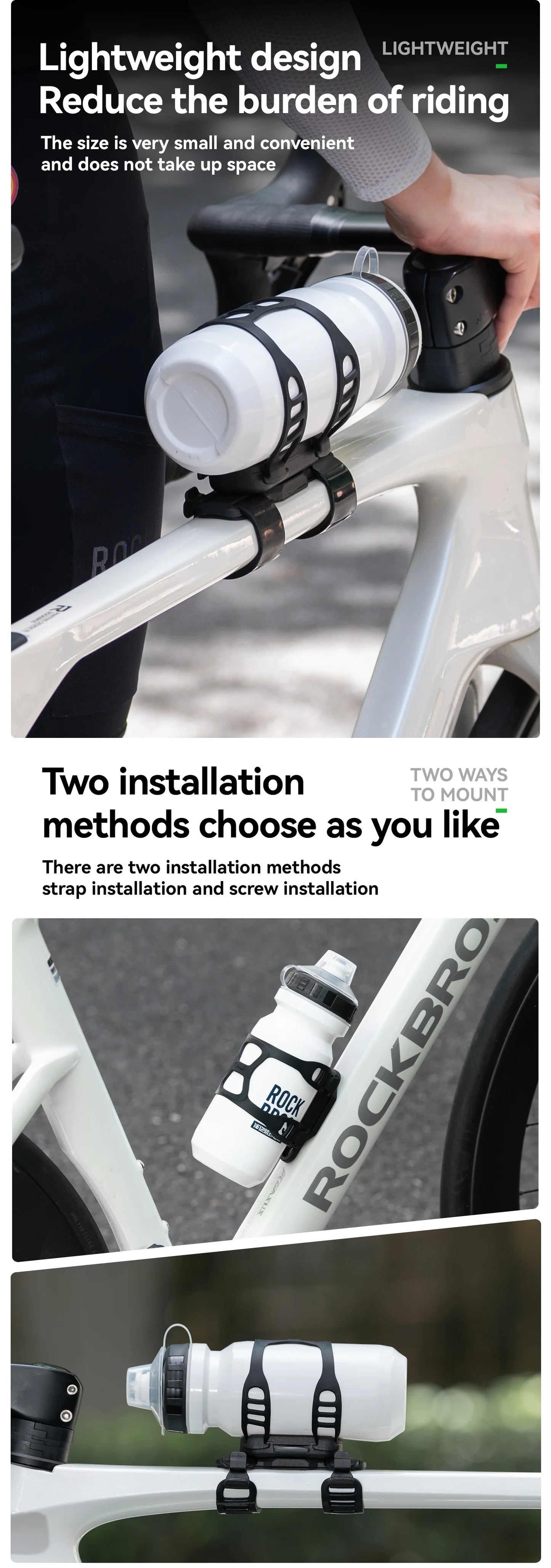 Rockbros Staffa Per Bottiglia D Acqua Magnetico Portatile Per Bici Universale Leggero Con Assorbimento Degli Urti
