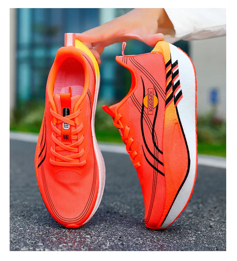 Scarpe Da Corsa Carbon Board Marathon Uomo Donna Traspiranti Leggere Antiscivolo Scarpe Da Ginnastica Atletiche