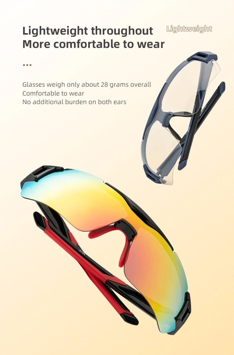 Occhiali Da Ciclismo Polarizzati Per Uomo UV400 Con Naso Regolabile E Set Di 5 Lenti Per Road MTB