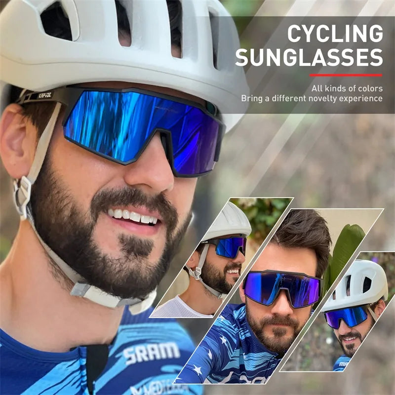 Kapvoe Occhiali Da Ciclismo Polarizzati UV400 Leggeri Per Bici Strada MTB Attrezzatura Sportiva