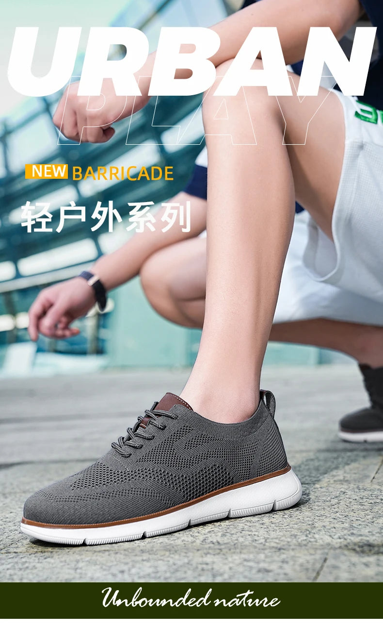 Scarpe Casual Da Uomo Traspiranti Con Cuscino Oxfords Comode Per Abito Formale In Maglia Plus Size