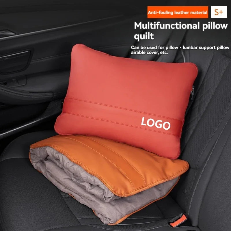 Cuscino Lombare Pieghevole Multifunzionale Per Auto Con Cuscino Trapuntato E Coperta Interna